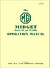 MG Midget Series TF &amp; TF1500 Operation Manual Handbook