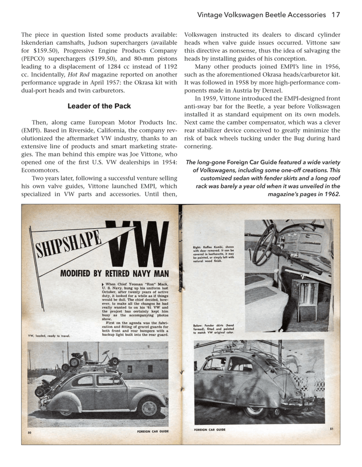 Vintage Volkswagen Beetle Accessories
