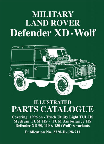 Image of Military Land Rover Defender XD Wolf Parts Catalogue