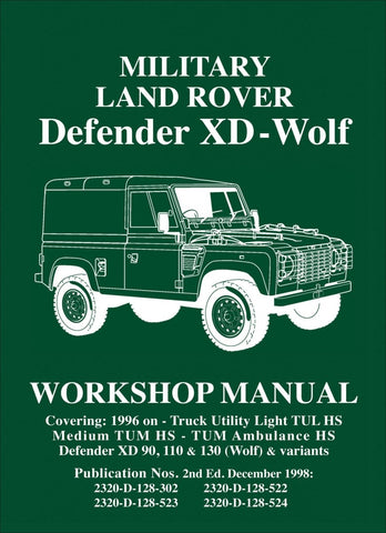 Image of Military Land Rover Defender XD-Wolf Workshop Manual