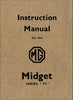 MG Midget Series TC Instruction Manual