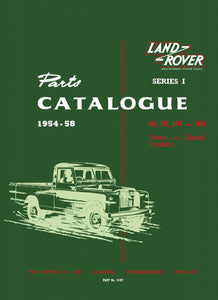 Land Rover PC Series 1 Models Parts Catalog 1954-1958