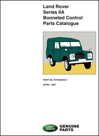 Land Rover Series 2A Bonneted Control Parts Catalog