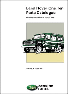 Land Rover 110 Parts Catalog To 1986