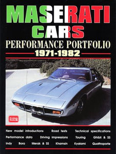 Maserati Cars Performance Portfolio 1971-1982