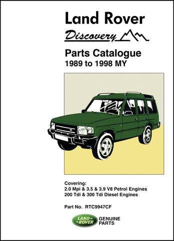 Land Rover Discovery Parts Catalog 1989-1998 MY