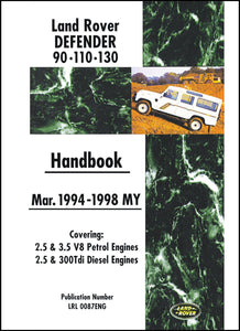 Land Rover Defender 90-110-130 Owner's Handbook 1994-1998