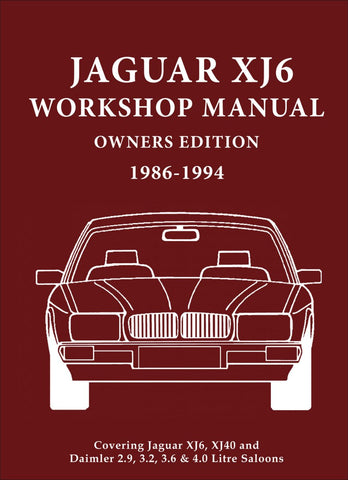 Image of Jaguar XJ6 Workshop Manual 1986-1994