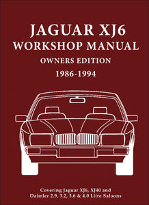 Jaguar XJ6 Workshop Manual 1986-1994