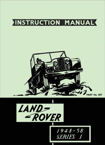 Image of Land Rover 1948-58 Series 1 Instruction Manual
