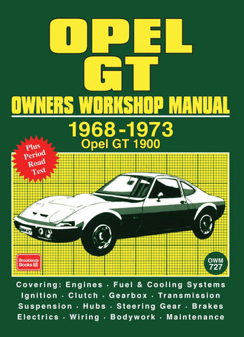 Image of Opel GT Owner's Workshop Manual 1968-1973