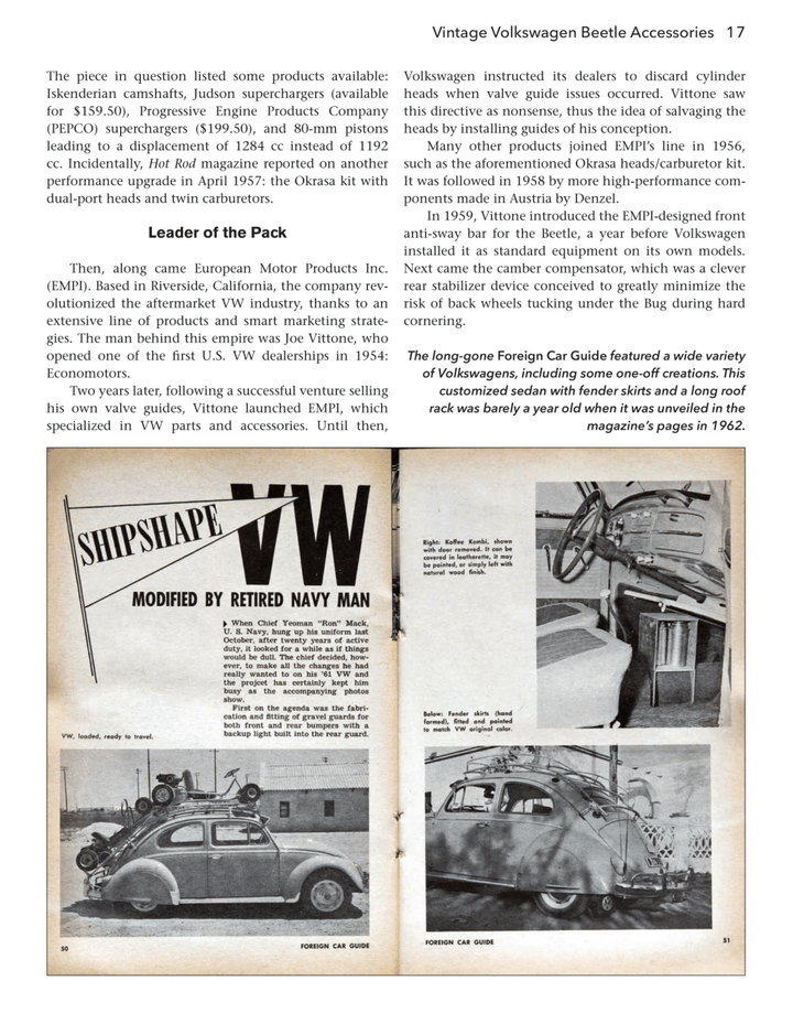 Vintage Volkswagen Beetle Accessories